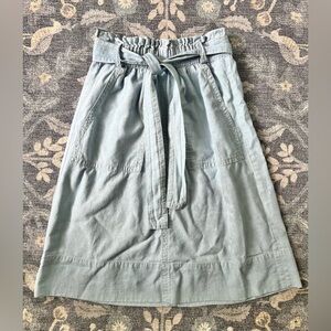 Madewell Light Blue lightweight denim Women's Paper bag Skirt